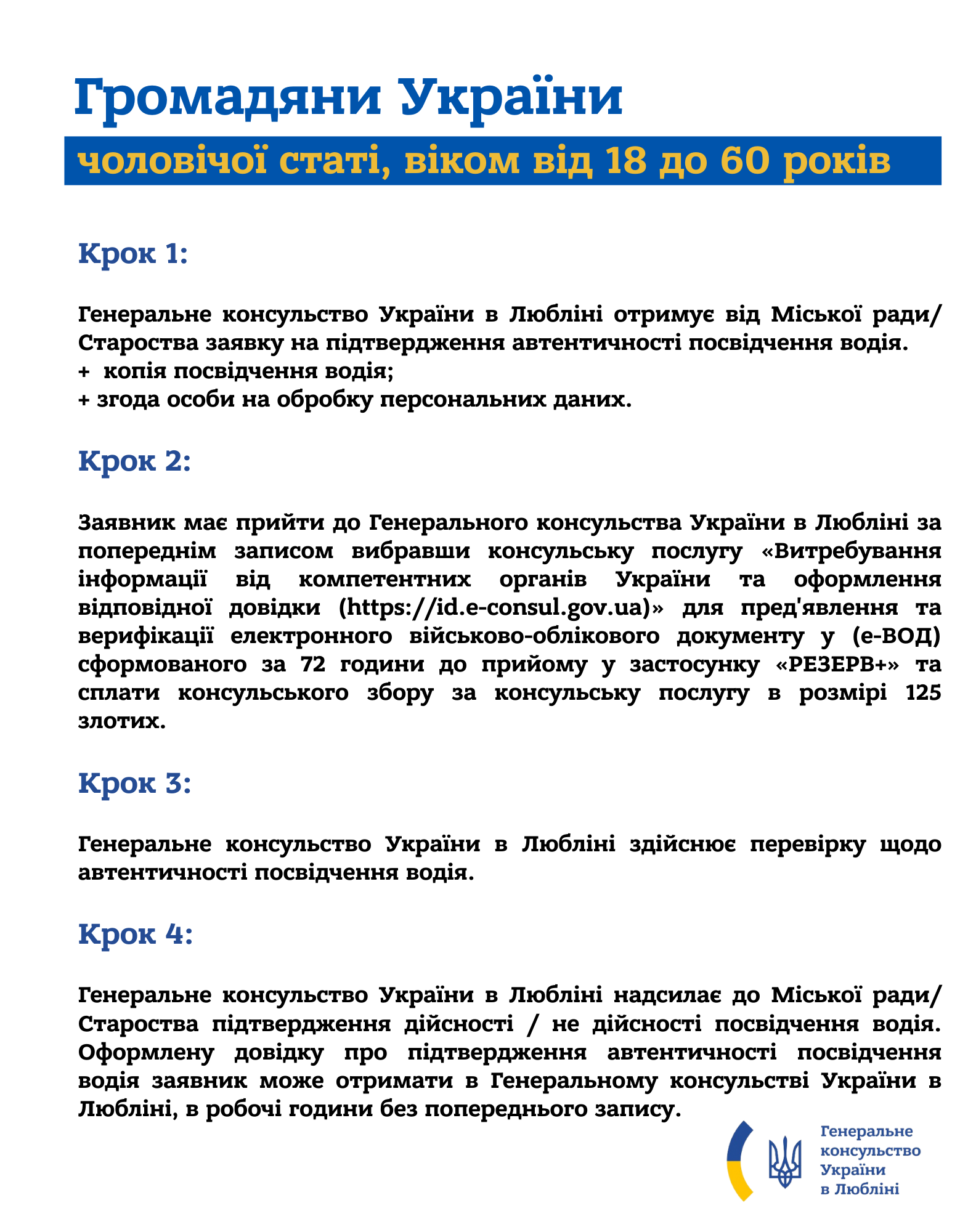 генеральне консульство україни в любліні - довідки